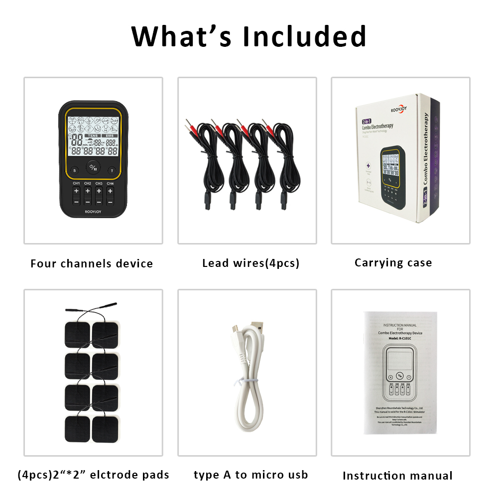4 channels output electrotherapy medical TENS+EMS devices