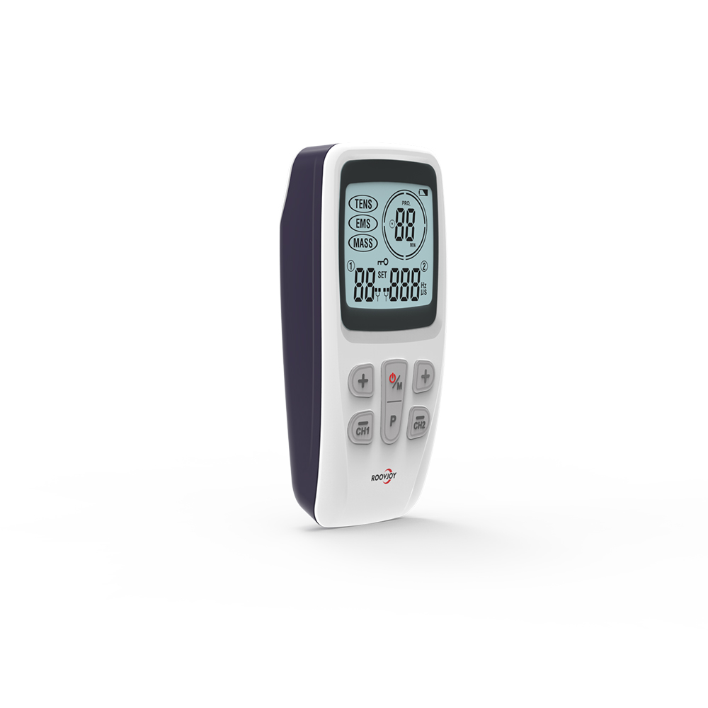 side view of R-C4D,the cost-effective TENS machine